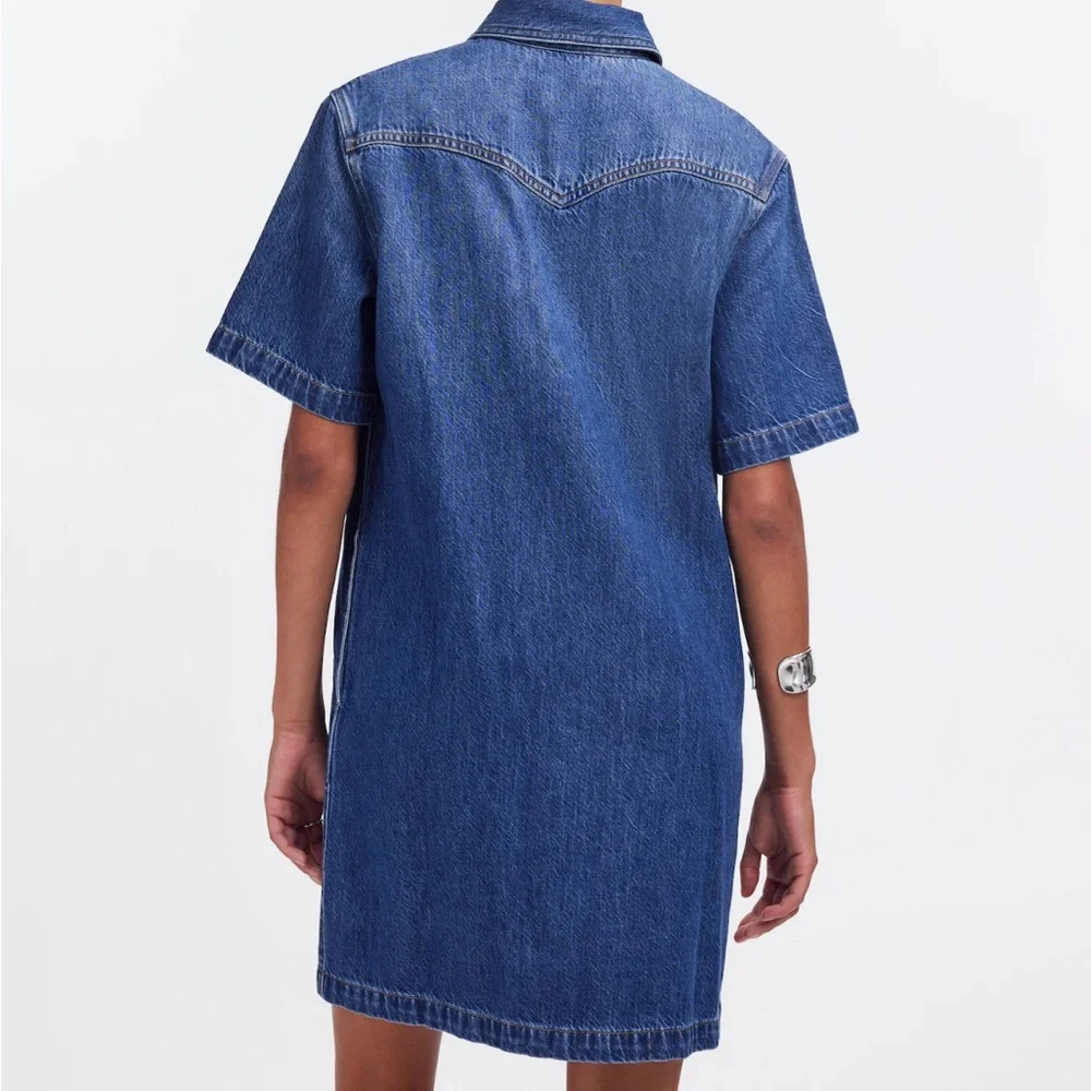 Madewell Denim Mini Dress - Picture 2 of 7